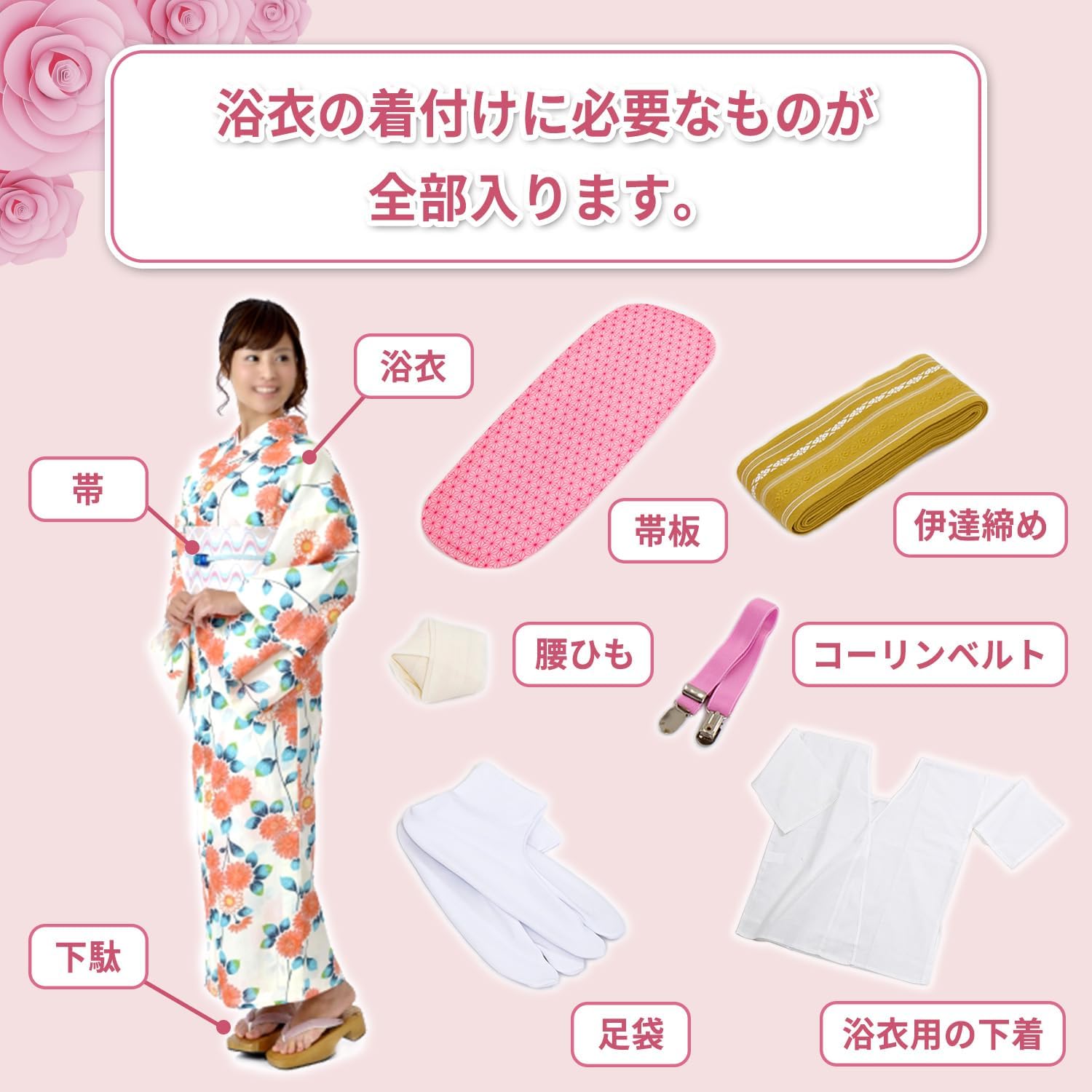 Detalle de アストロ 173-33 着物収納ケース 2個組 プチローズ柄 不織布製・透明窓付き