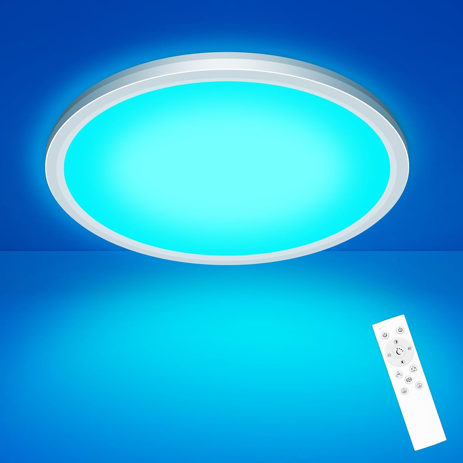 Detalle de zemty LED Deckenleuchte 24 W RGB 30 cm
