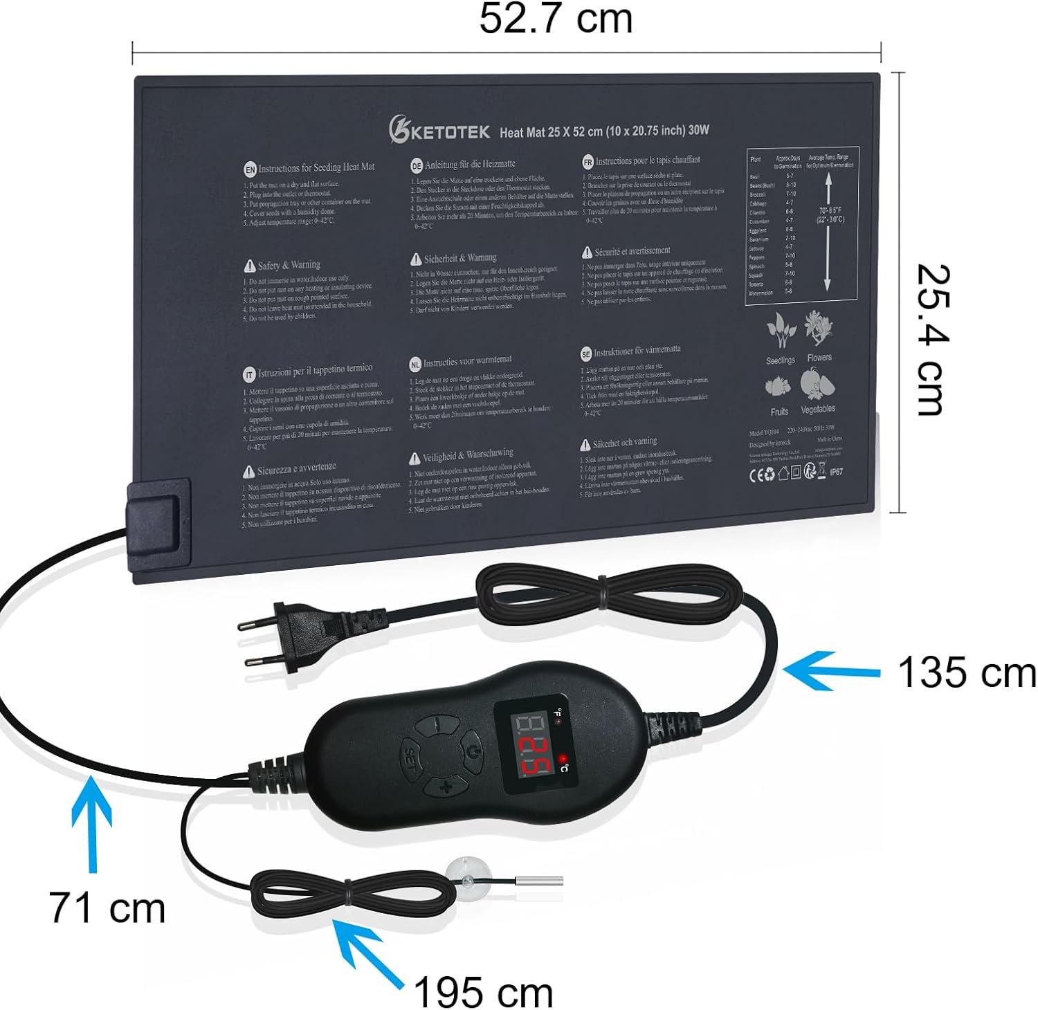 Thumbnail 5 de KETOTEK Tappetino riscaldante per piante 30W 🌱