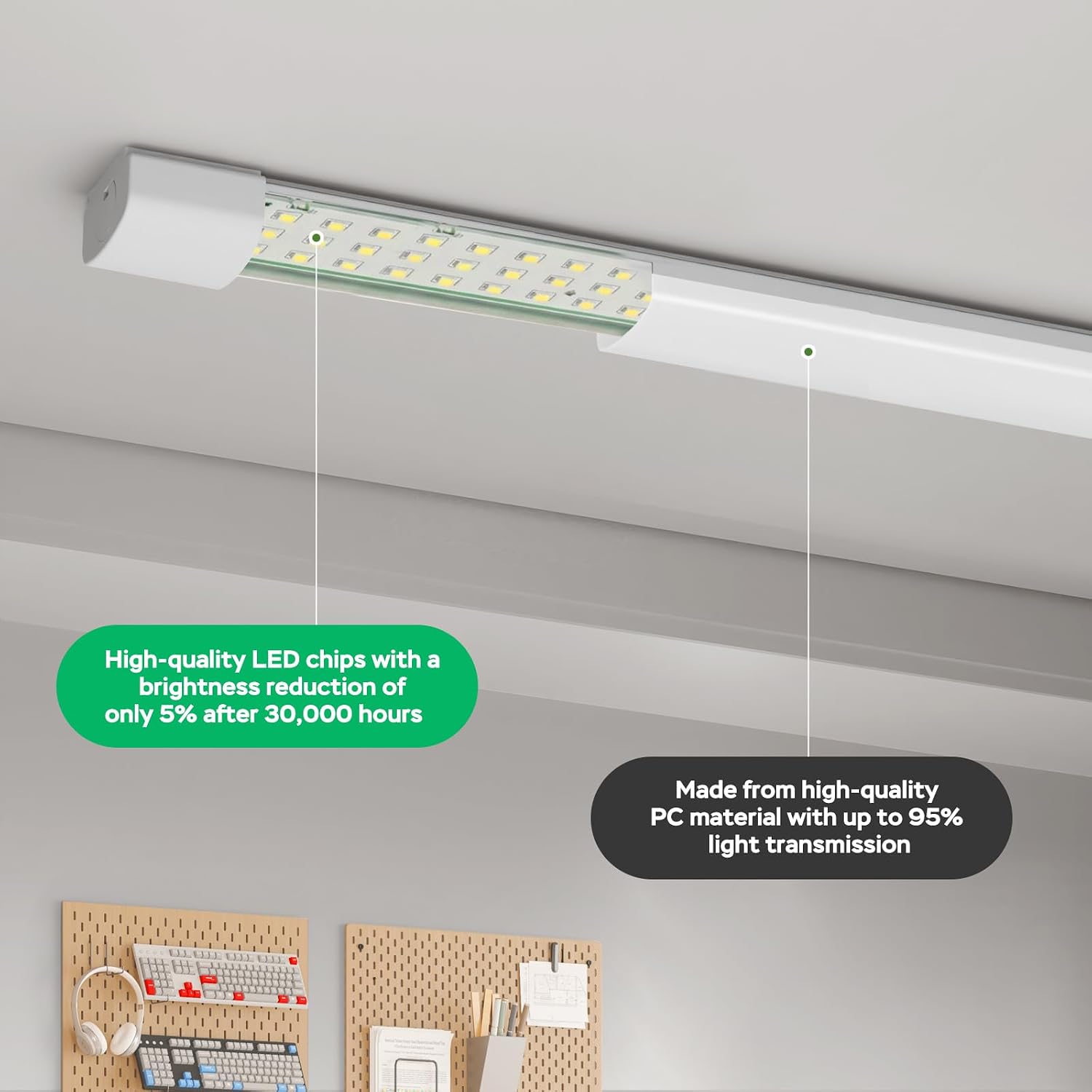 Thumbnail 4 de Plug in LED Batten Light 4ft 6500K