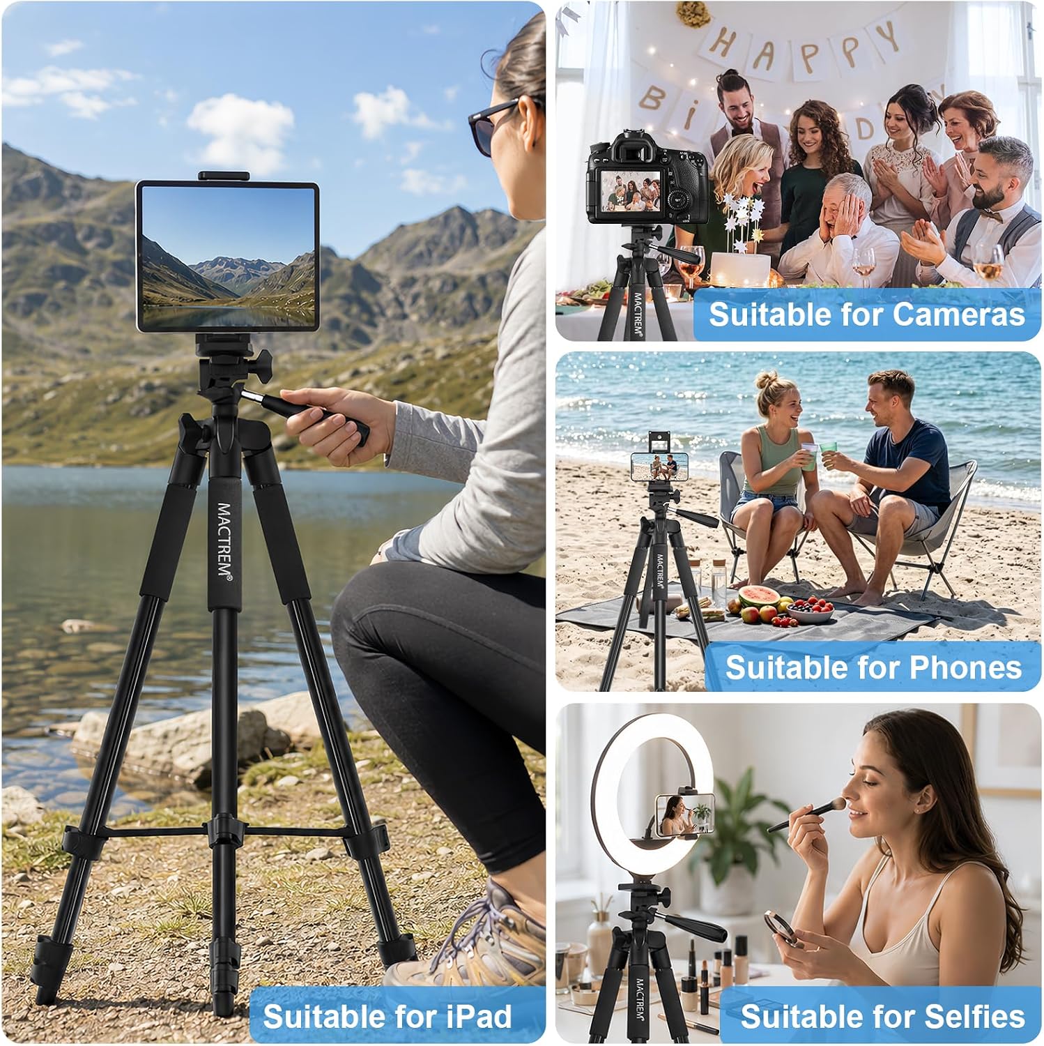 Detalle 2 de Phone Tripod 165cm lightweight tripod