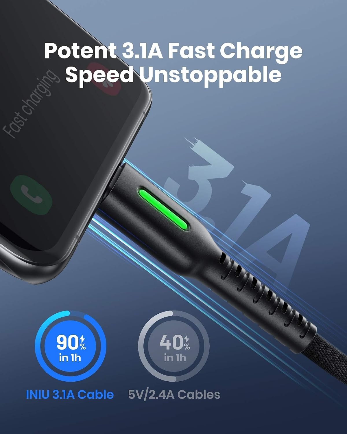 Thumbnail 6 de INIU USB-A to USB-C charging cable, 3-pack