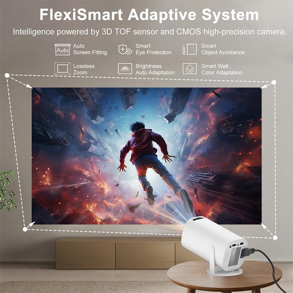 Thumbnail 3 de Mini Beamer – Smart Projektor Full HD 1080P mit WiFi 6, Bluetooth 5.2 und Android-TV
