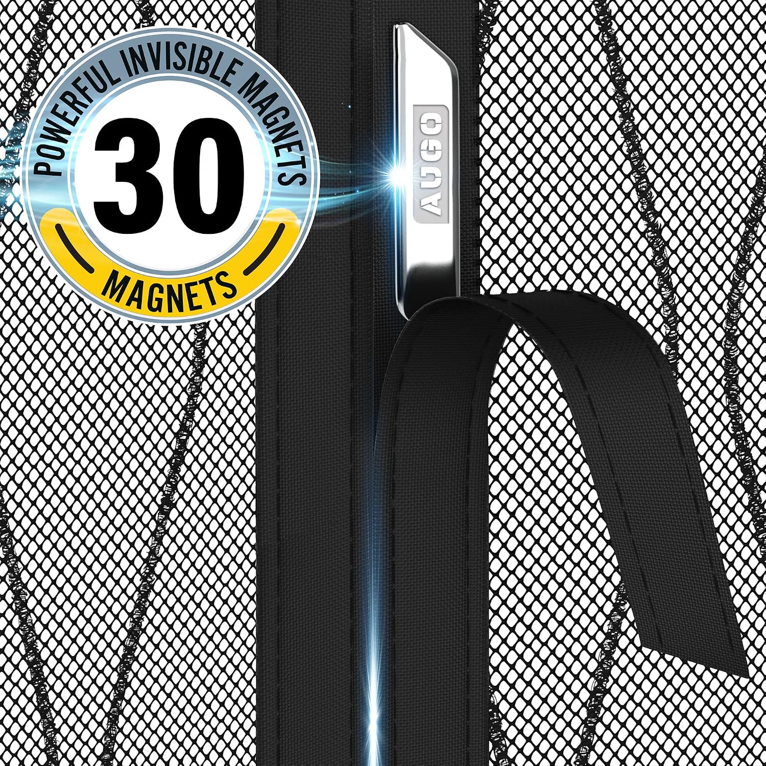 Thumbnail 3 de AUGO Magnetic Fibreglass Design Screen Door – Self Sealing, Heavy Duty, 38" x 83
