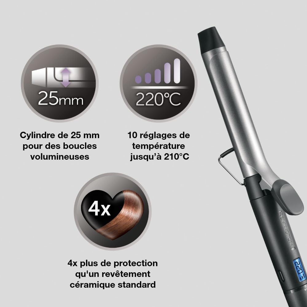 Detalle 2 de Remington CI6525 Ferro arricciacapelli 25 mm con display LCD