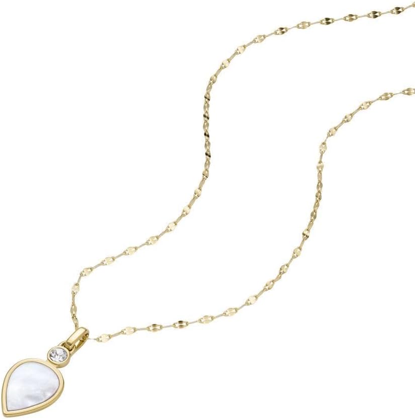 Thumbnail 3 de Fossil collana da donna in acciaio inox con pendente ovale e chiusura a moschettone