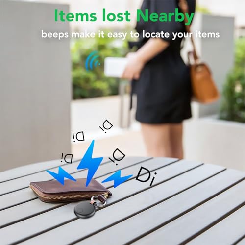 Detalle 2 de Smart Tracker Tags 4 Pezzi di aowoka per Apple Find My: localizzatore Bluetooth IP67 con batteria sostituibile