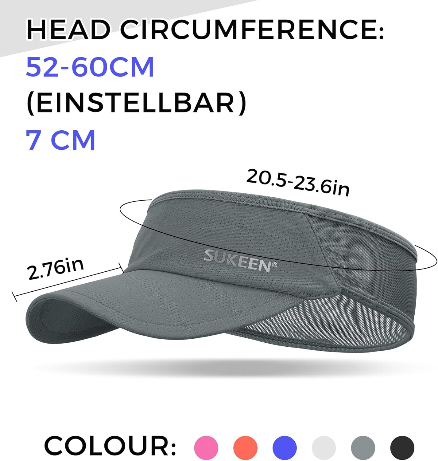 Detalle de Sukeen Sun Visor Hat with UPF 50+ Protection