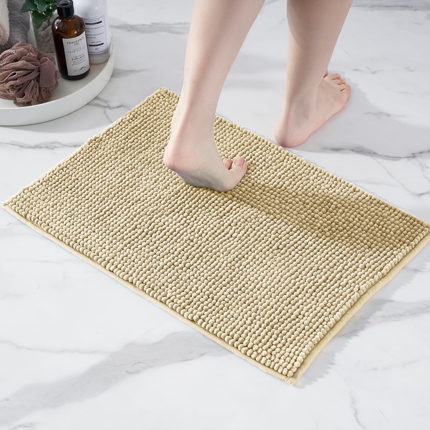 Thumbnail 1 de Decomira Badematte rutschfest 40x60 cm – Beige, waschbar und vielseitig einsetzbar