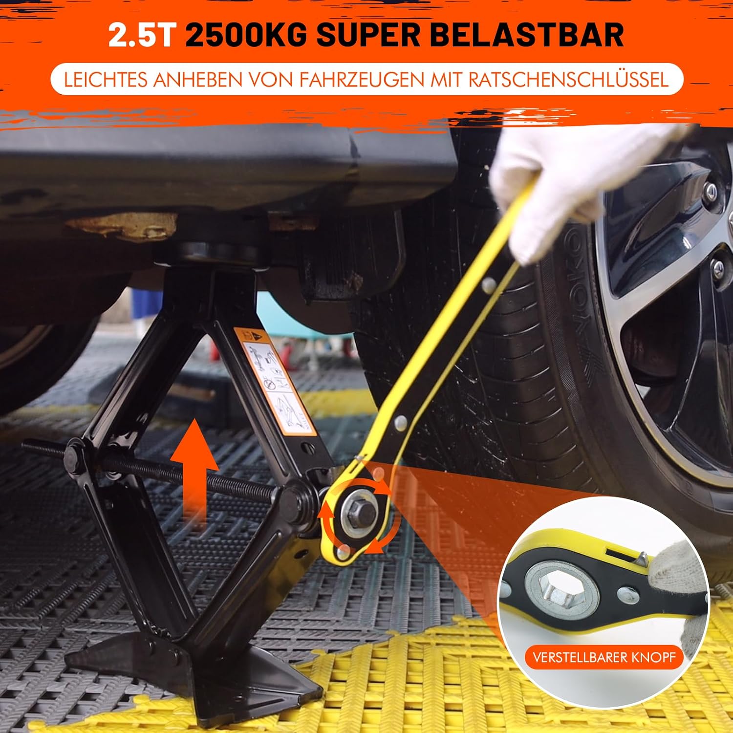 Detalle 1 de IMAYCC Cric voiture 2,5T 2500 kg