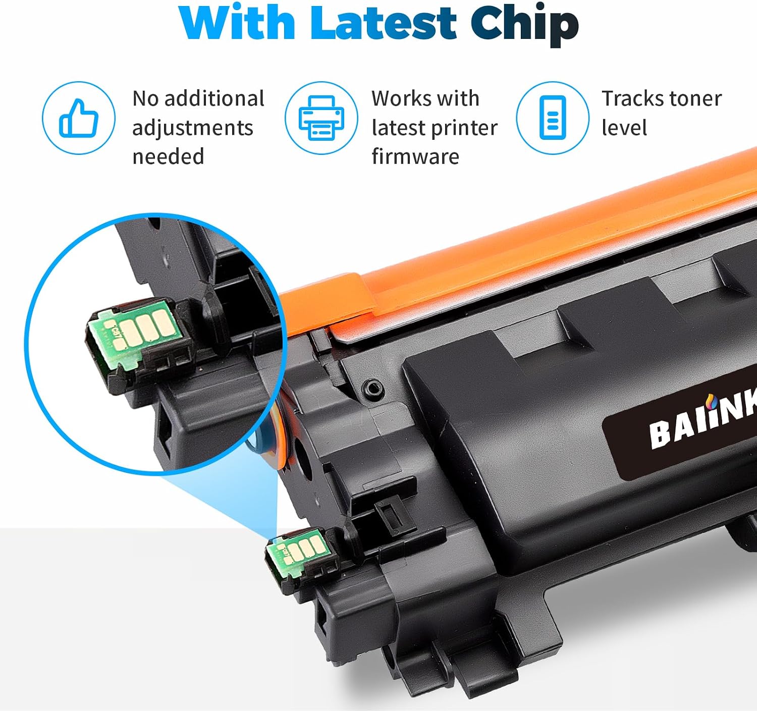 Detalle de BAIINK TN830XL Black Toner Cartridge, With Chip, Up to 3,000 Pages