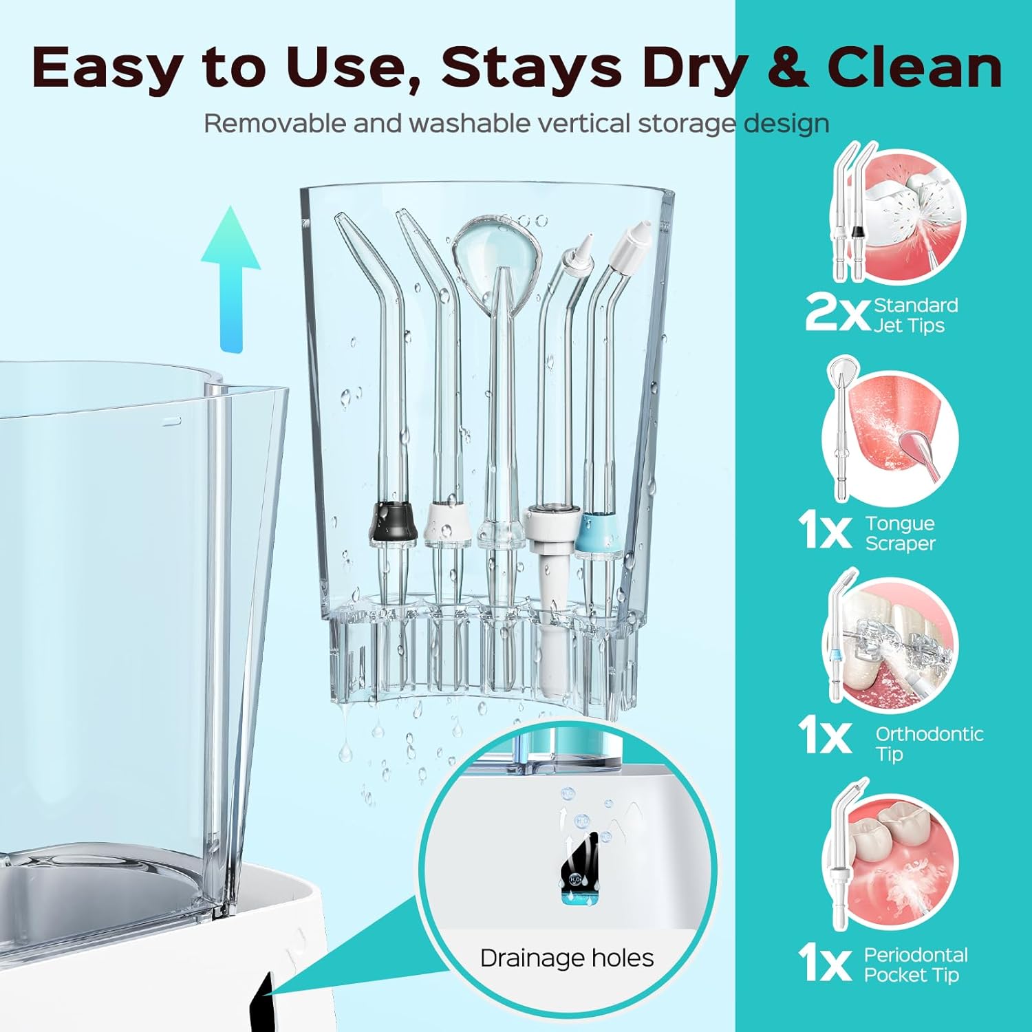 Thumbnail 4 de COSLUS E2 Water Flosser 12 Pressure Settings