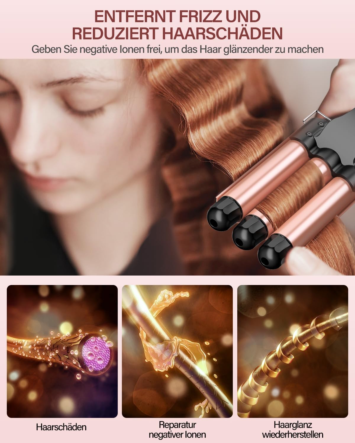 Thumbnail 1 de Rizador 25 mm oro rosa para rizos perfectos