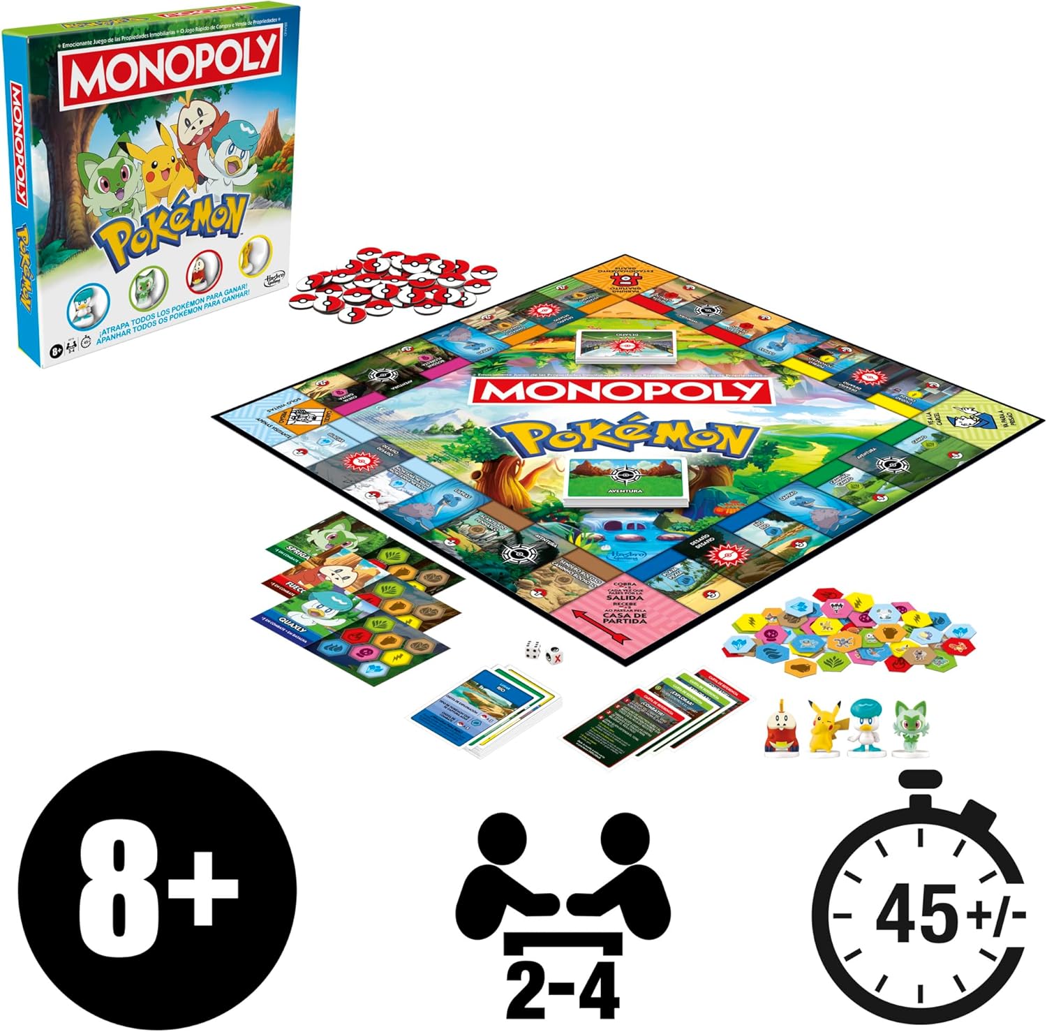 Detalle 2 de Monopoly Edición Pokémon 48 Pokémon