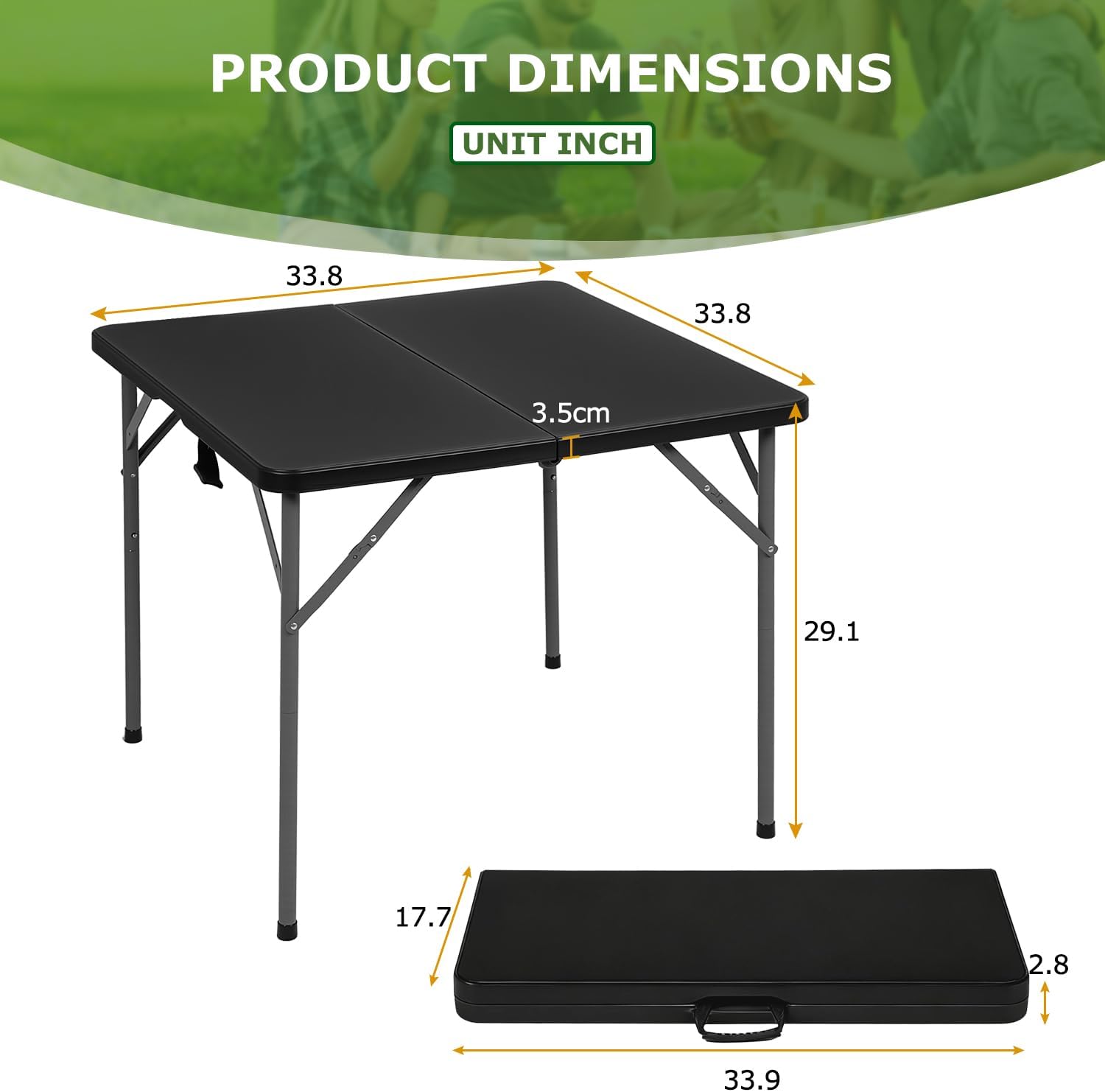 Detalle de BestOffice Folding Table 34-Inch