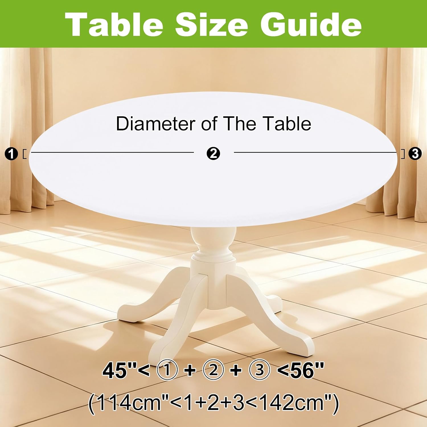 Thumbnail 6 de Smiry Round Stretch Tablecloth for 45–56-Inch Tables