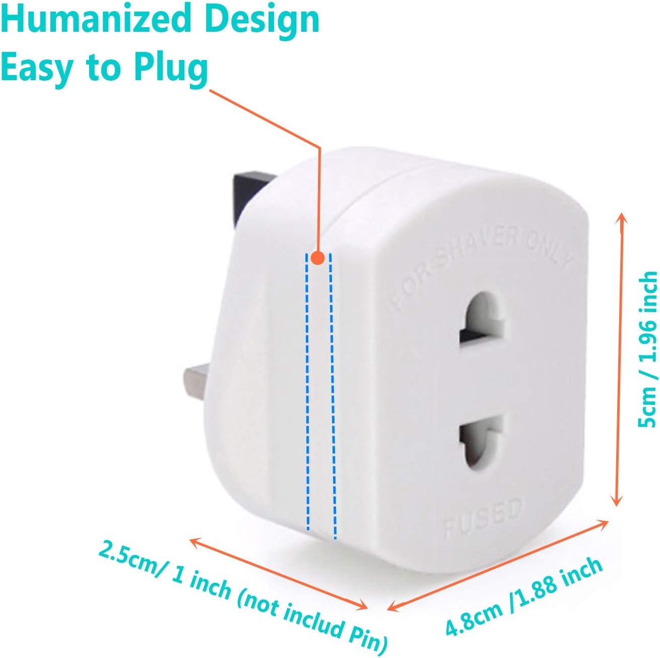 Thumbnail 2 de Heavy Duty UK Razor Plug Adapter 1A ⚡