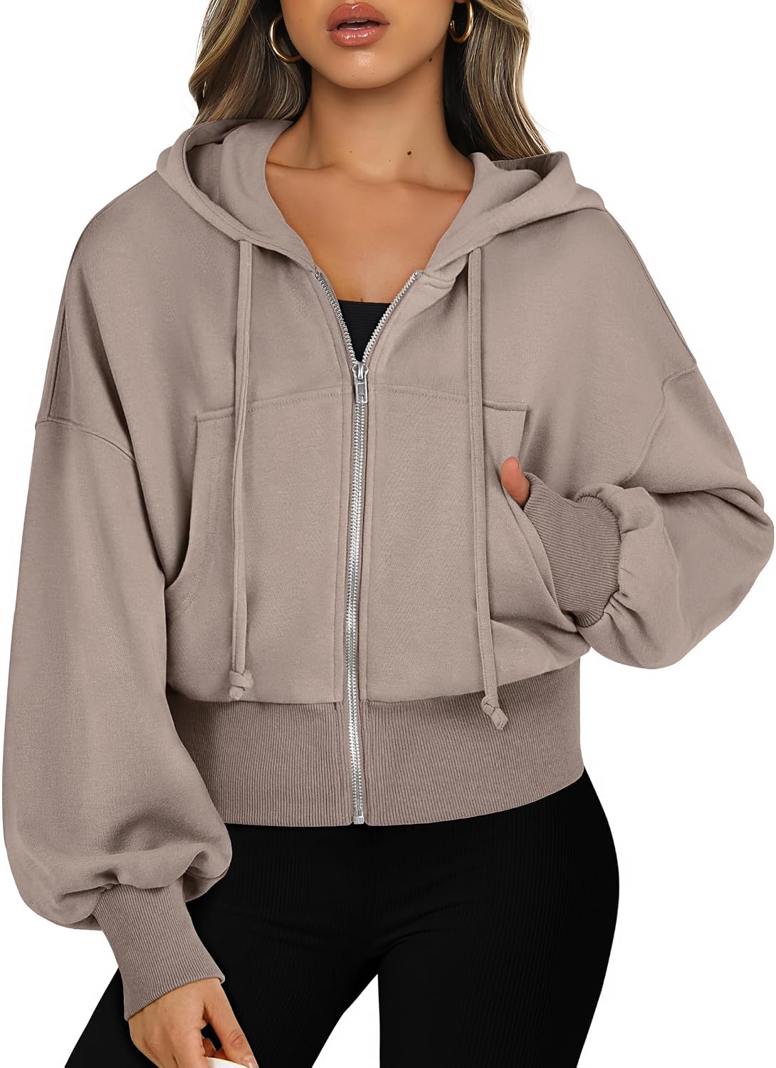 Detalle de ANRABESS Women's Zip Hoodie
