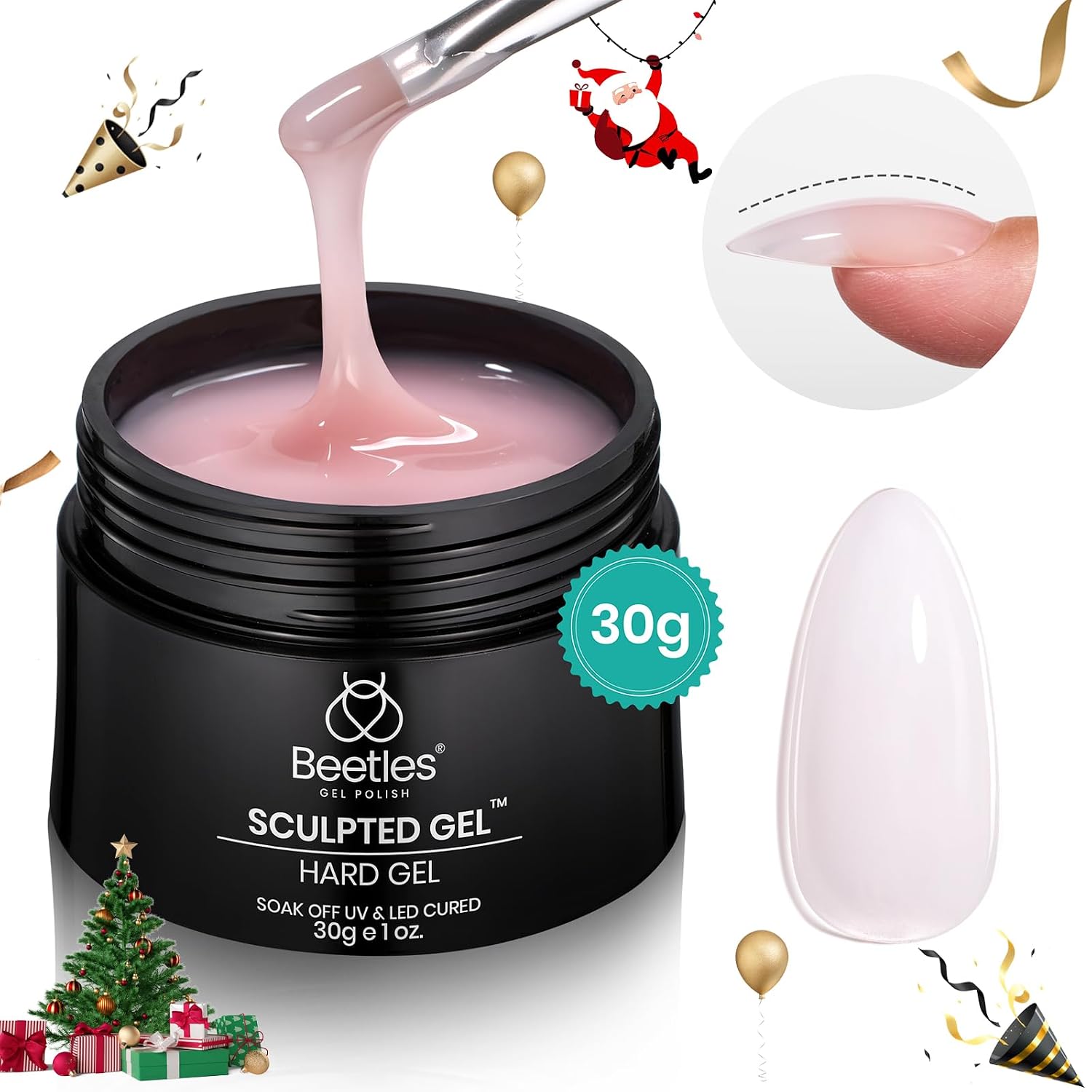 Thumbnail 6 de Beetles Builder Gel 1 oz Nude Pink Sculpted Gel (UV/LED Cured) for Nail Extensions & Sculpting