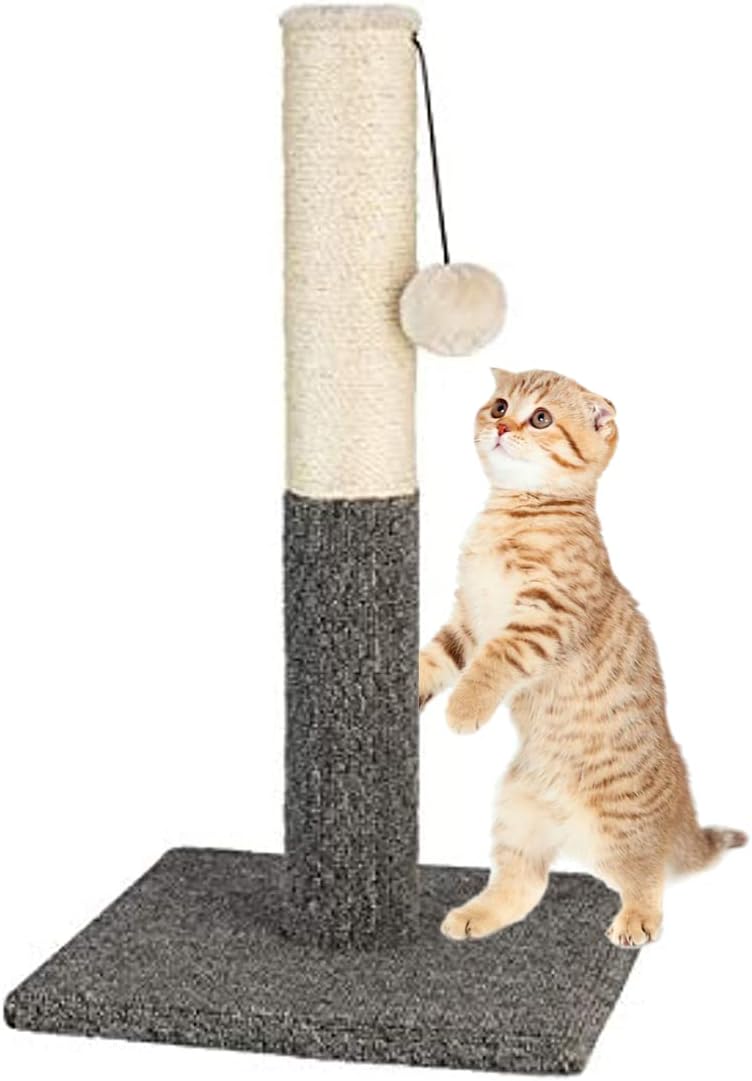 Thumbnail 6 de 52cm beige cat scratching post tower