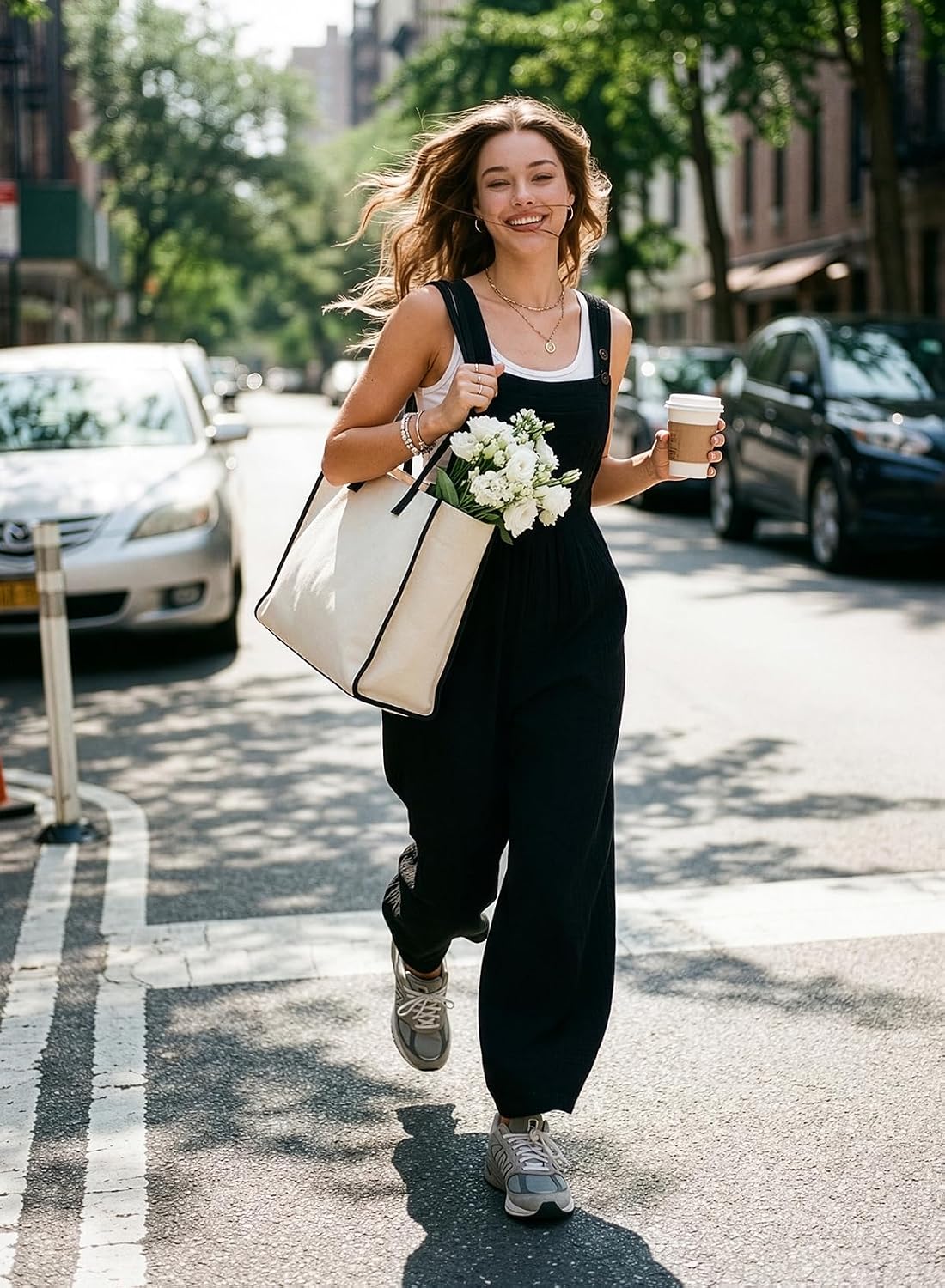 Thumbnail 2 de Dokotoo Women's Casual Loose Overalls Jumpsuits One Piece Sleeveless Wide Leg Long Pant Rompers With Pockets