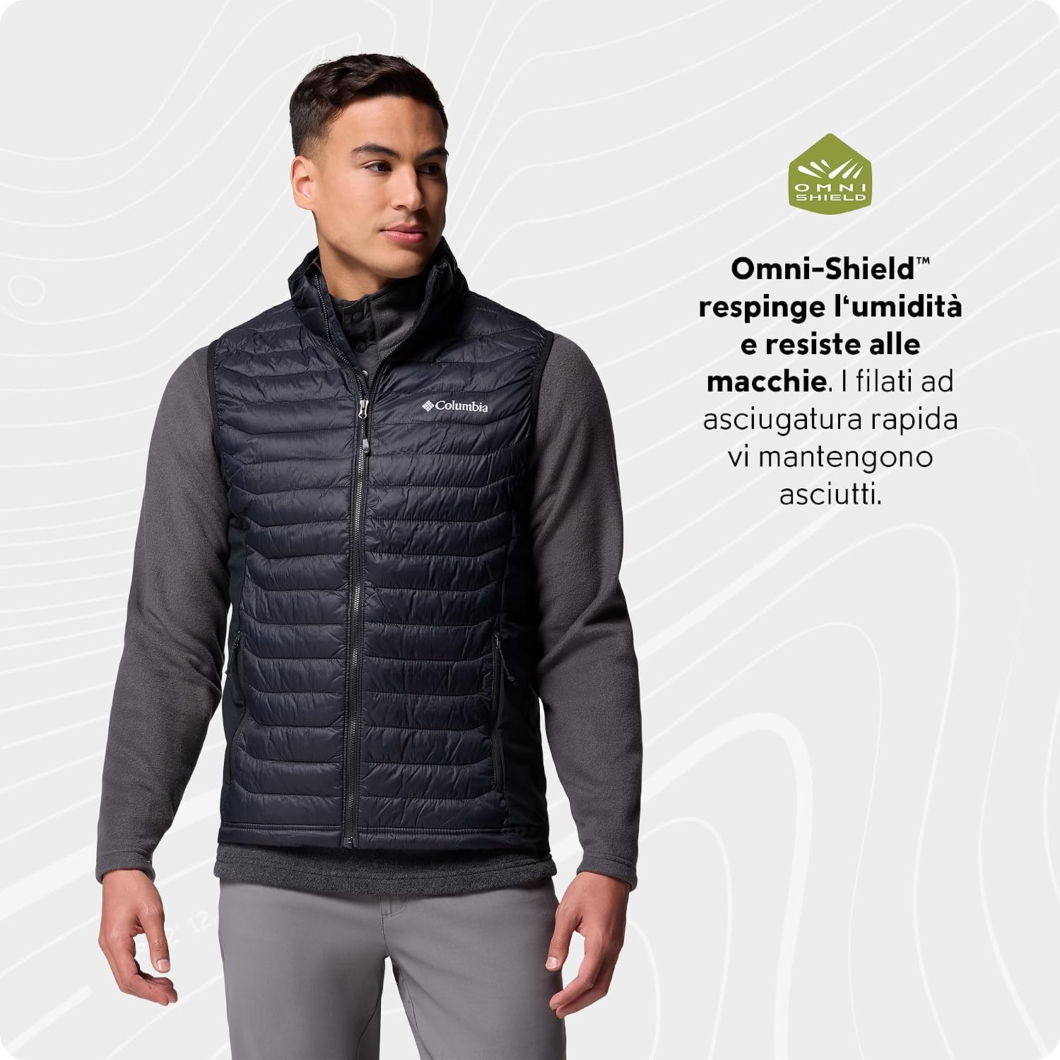 Thumbnail 2 de Columbia Powder Pass Gilet ibrido M Nero