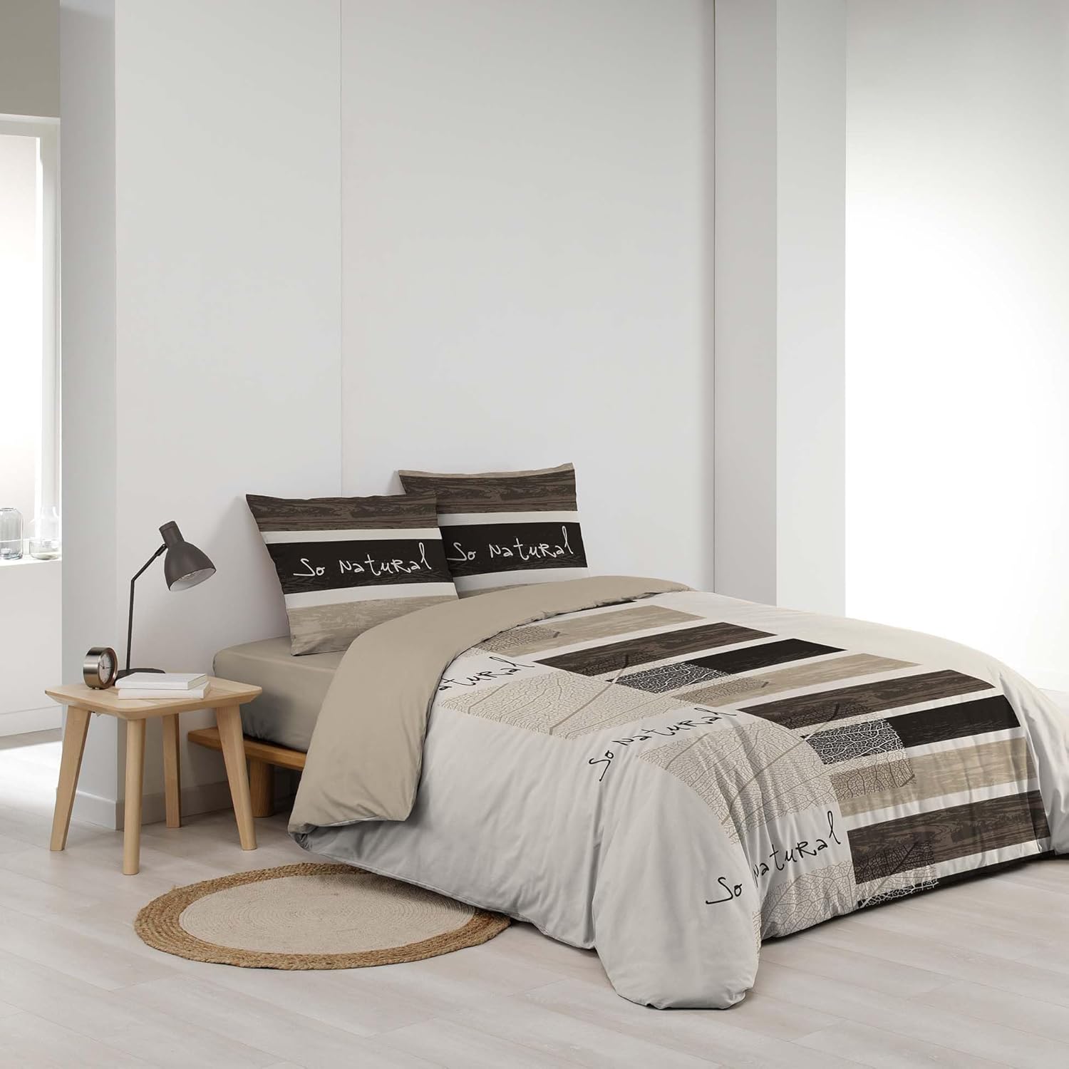 Thumbnail 6 de DOUCEUR D'INTERIEUR – Parure de lit 3 pièces en coton imprimé 240 x 260 cm (2 taies 63 x 63 cm)