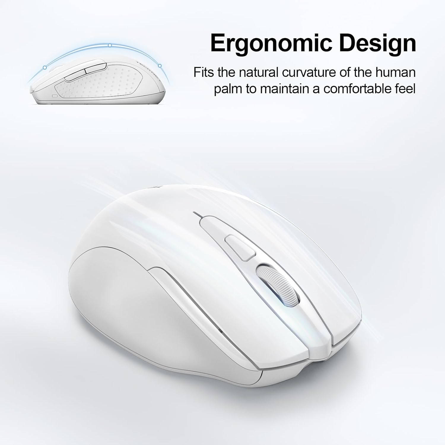 Detalle de TECKNET Bluetooth Mouse 4800DPI Tri-Mode