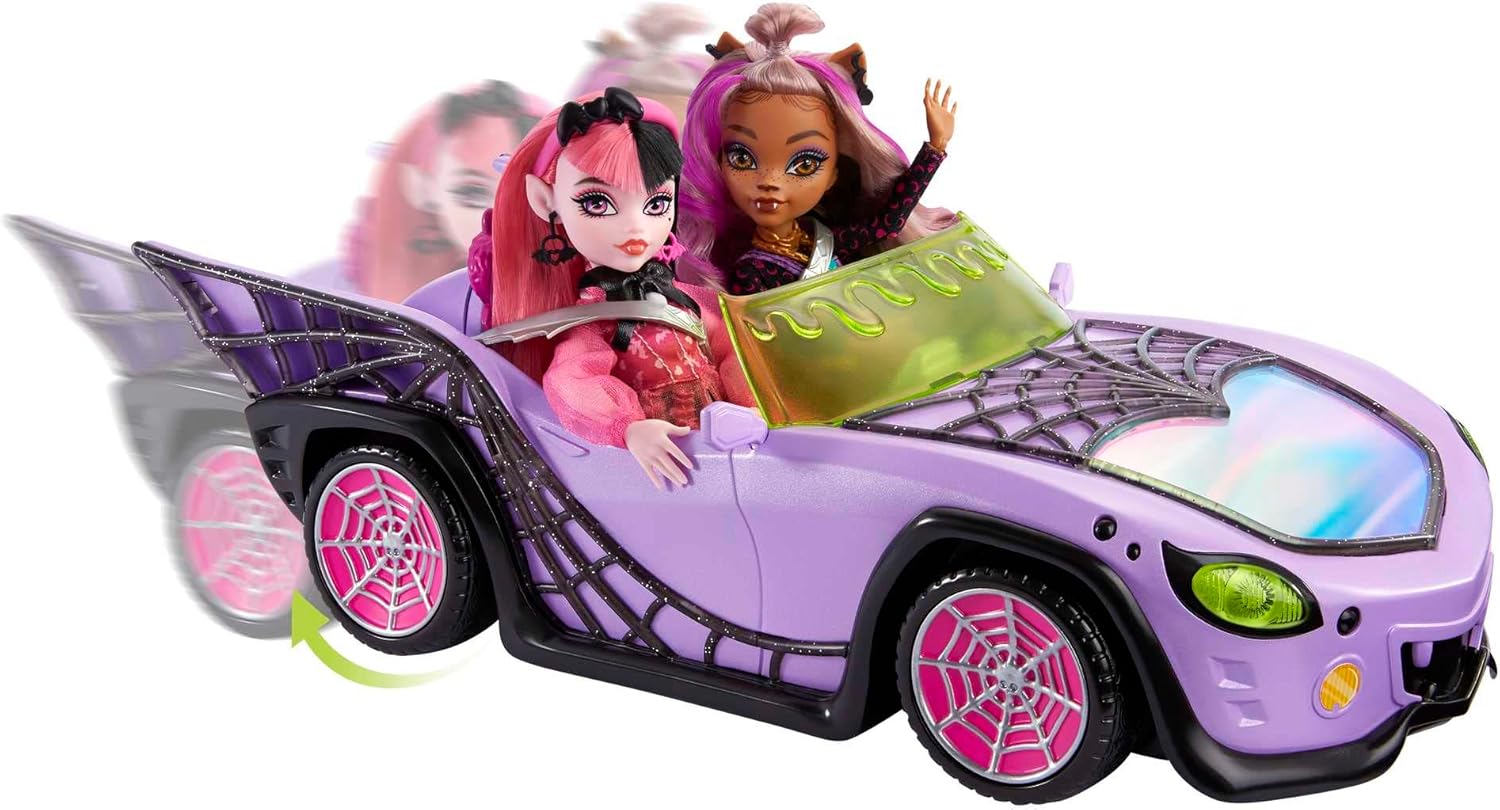 Thumbnail 4 de Monster High Mostromobile: Cabrio viola con ghiacciaia portatile e animale fantasma