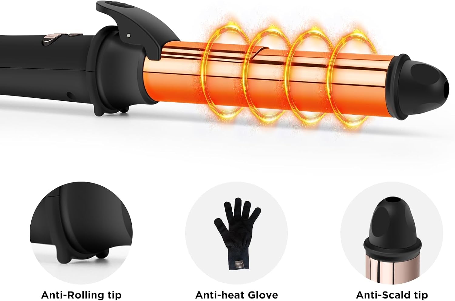 Thumbnail 6 de Rotating Curling Iron, 32mm/1.25 inch Automatic Hair Curler with Nano Titanium Coating