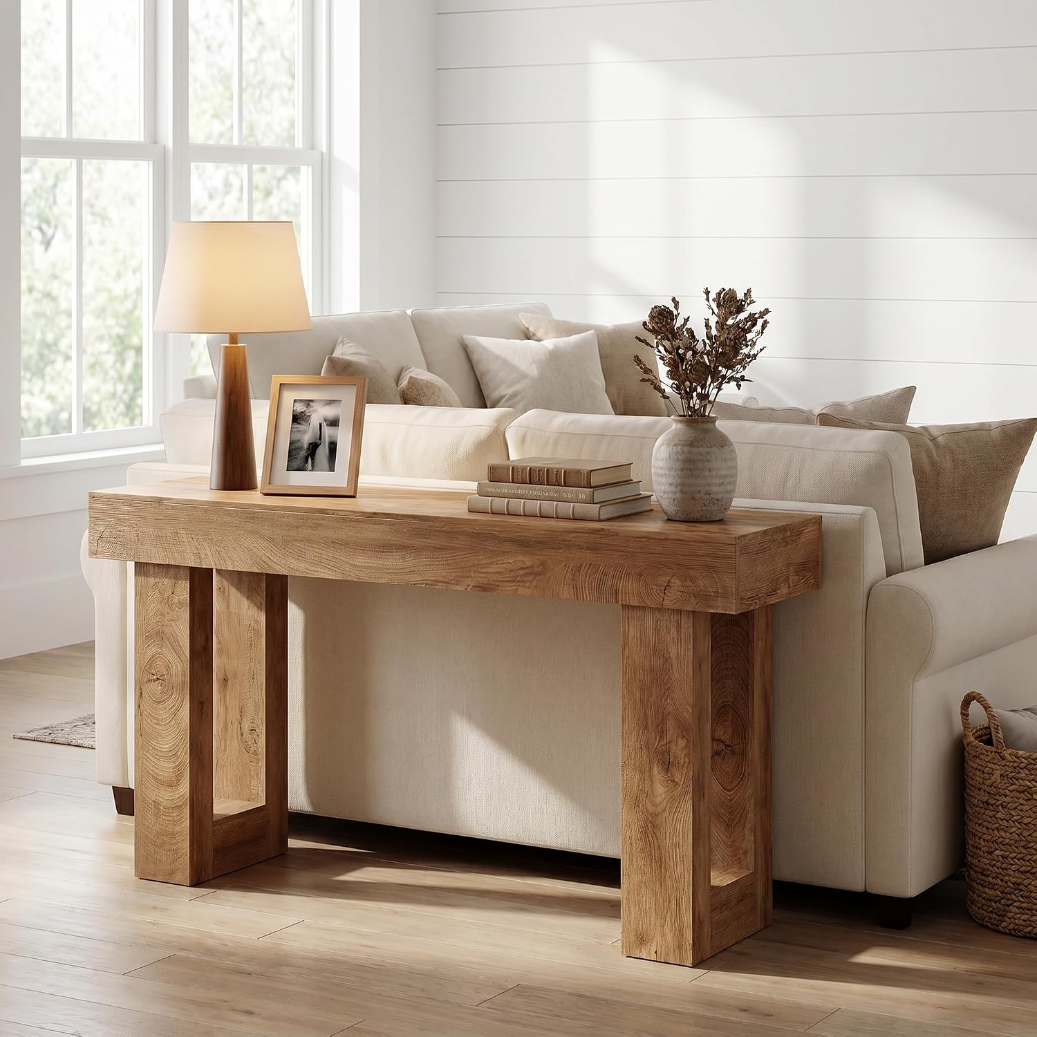 Thumbnail 6 de LITTLE TREE FCCA-ES57 63-Inch Oak Console Table for Entryways