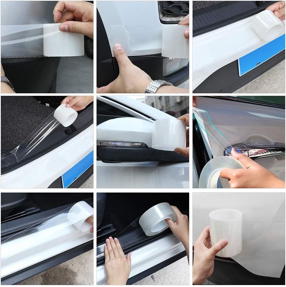 Thumbnail 6 de Skymico Lackschutzfolie 7 cm x 10 m – transparente Selbstklebende Folie zum Schutz von Auto-, Motorrad- und Fahrradlacken