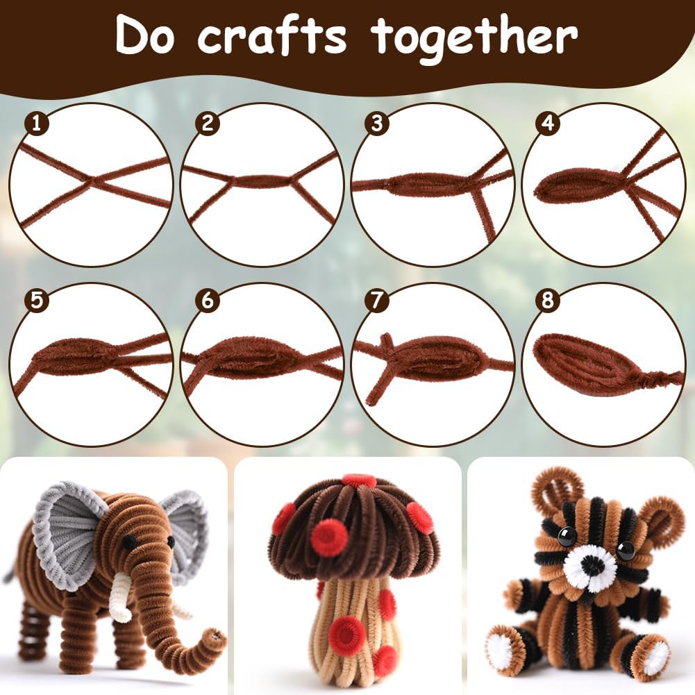 Thumbnail 4 de Ainiv 200PCS Pipe Cleaners for Craft (30cm Black Chenille Stems) for DIY, Arts & Crafts