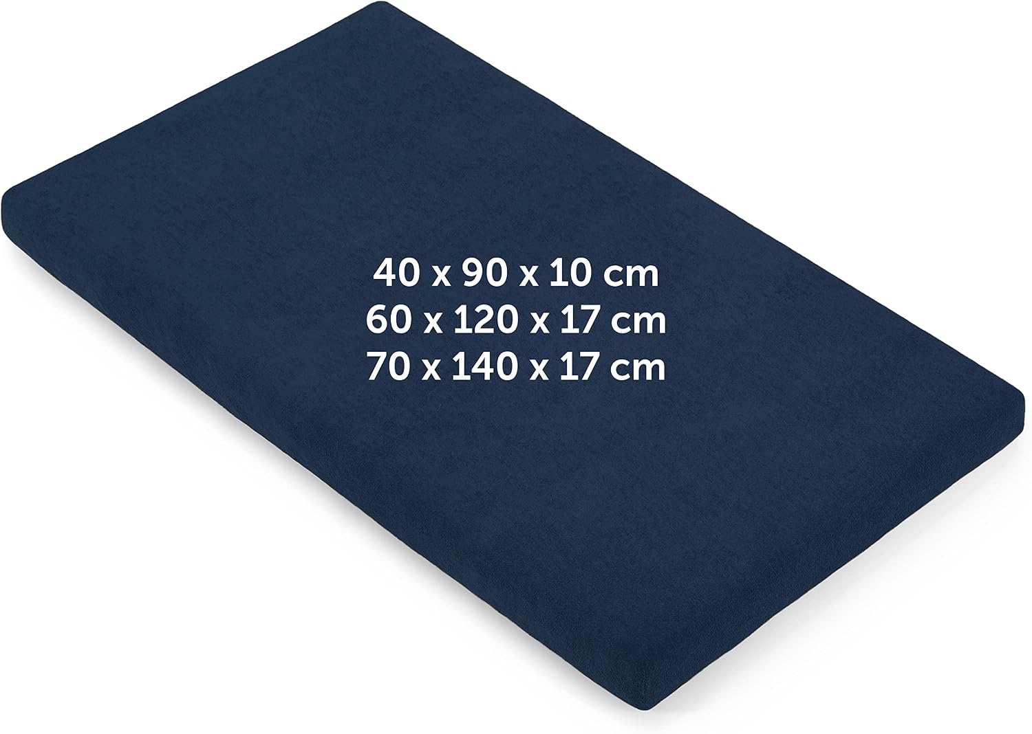 Detalle 2 de Laleni Terry Fitted Sheet 40x90cm for Cribs, Dark Ocean Blue