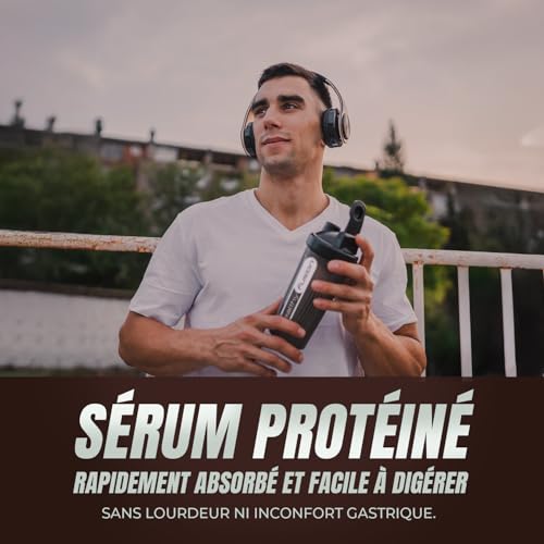 Detalle 2 de Healthy Fusion Whey Protein 43 g par dose – Protéine Whey Pure avec Collagène, Magnésium et Vitamine B6 (Chocolat, 1 kg)