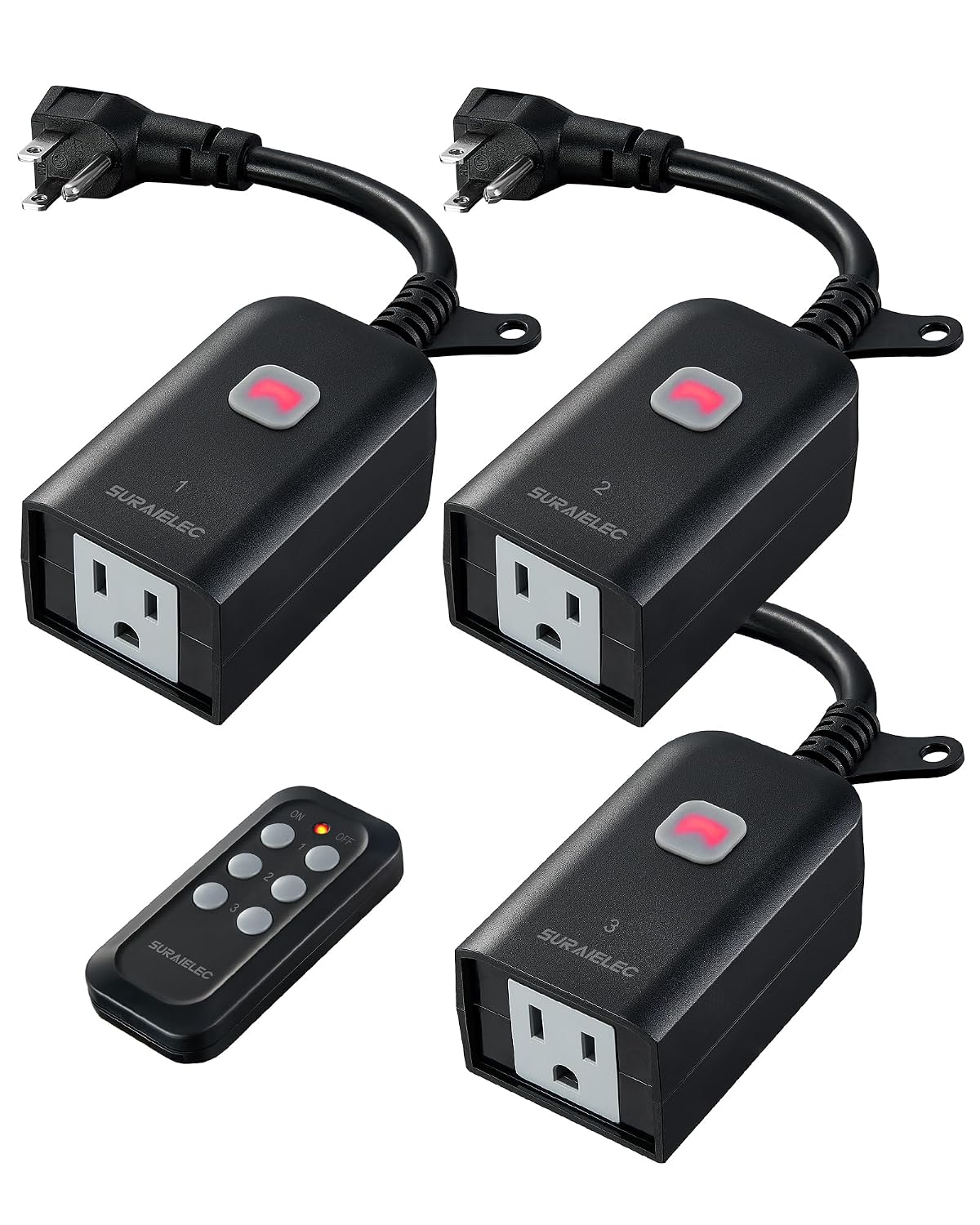 Detalle de SURAIELEC Wireless Outlet Kit, 15 AMP ⚡