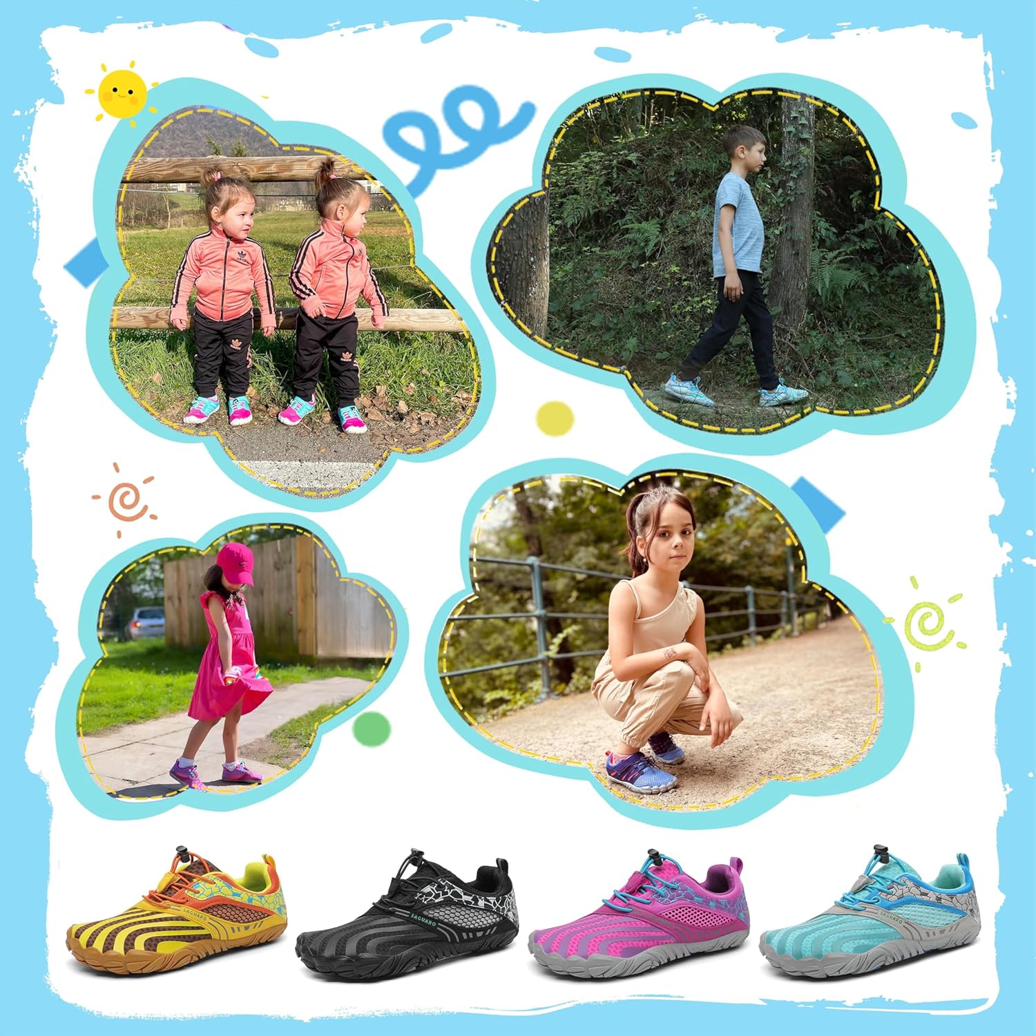 Thumbnail 6 de SAGUARO Barfußschuhe Kinder Outdoor – Größen 24–36, leicht, flexibel und rutschfest