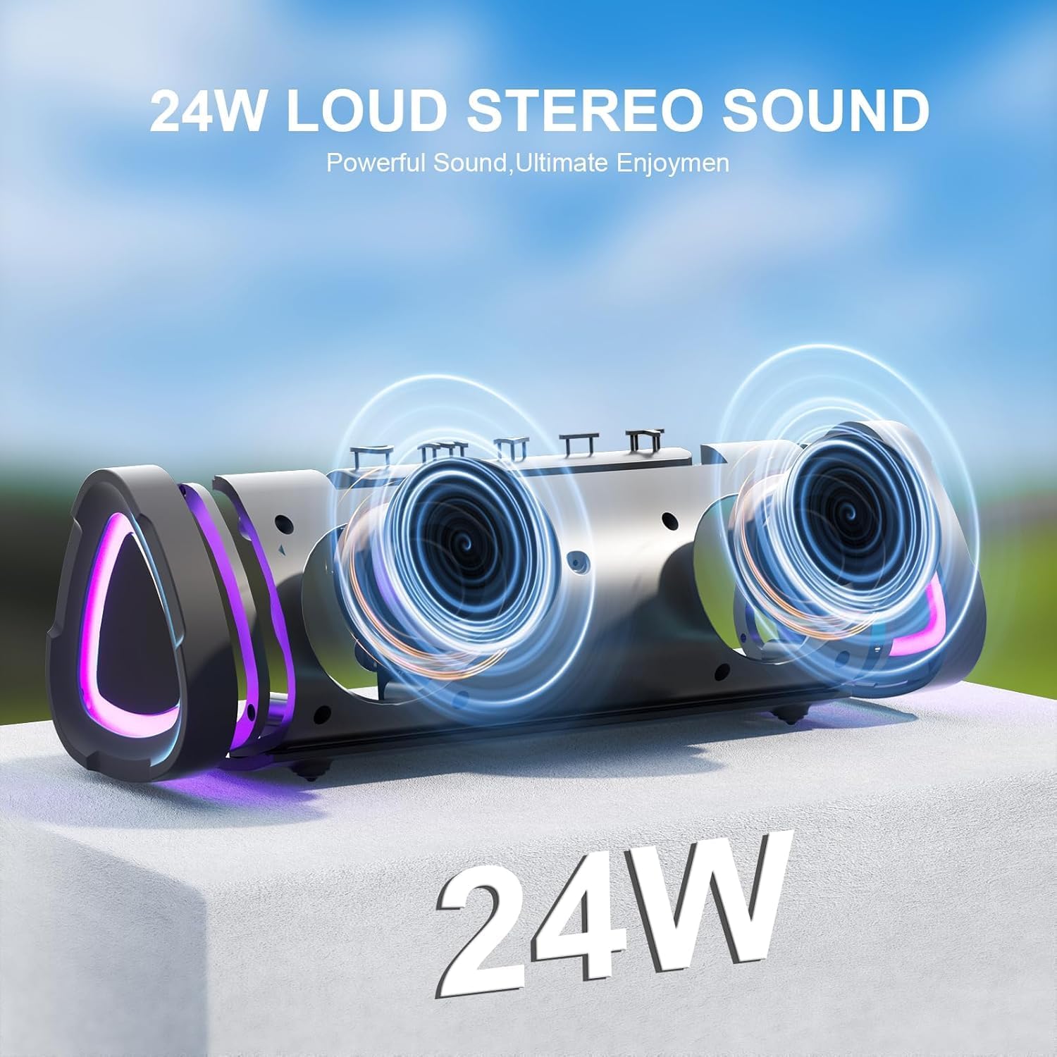 Thumbnail 2 de Vanzon Bluetooth Speakers (TWS) — Wireless Portable 24W Stereo Sound, IPX7, 24H Playtime