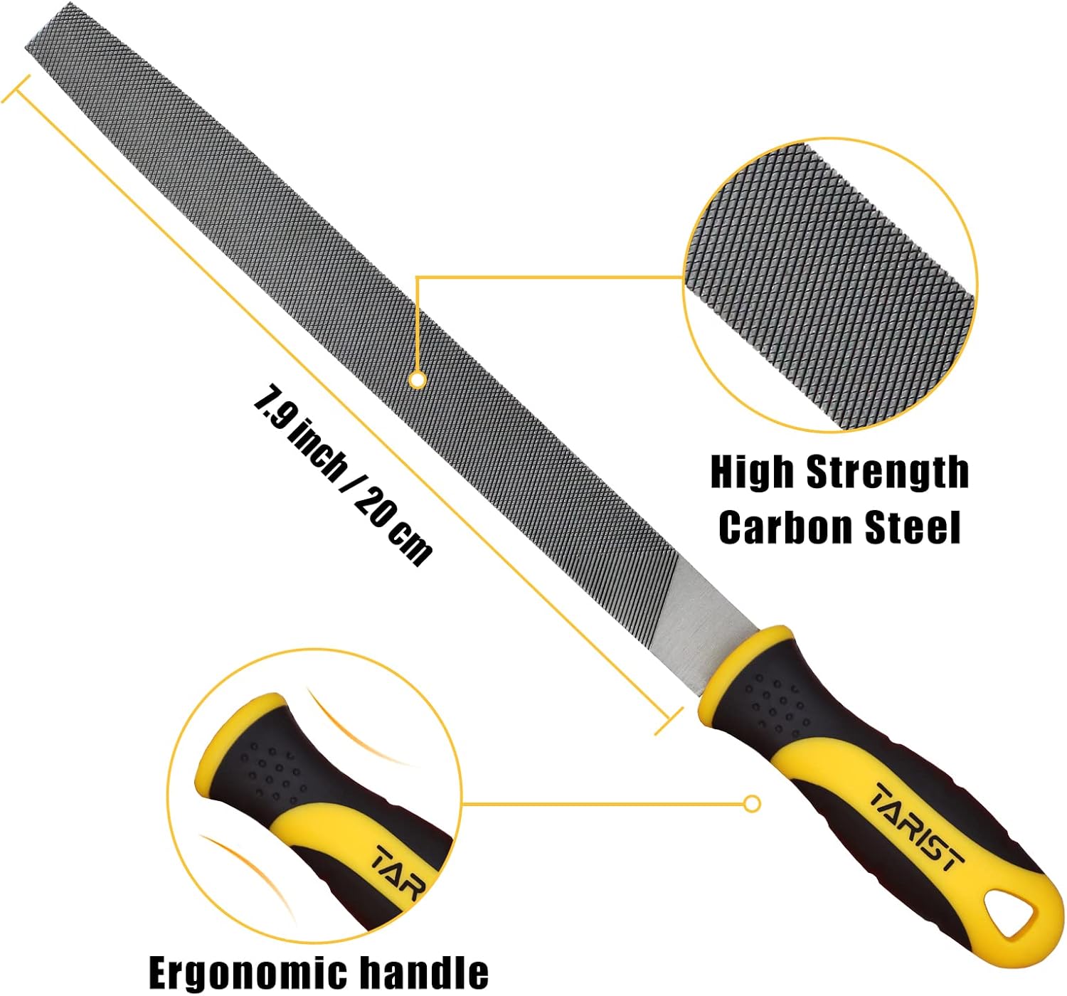 Thumbnail 1 de Tarist Metal File Set 3-Piece 8-Inch