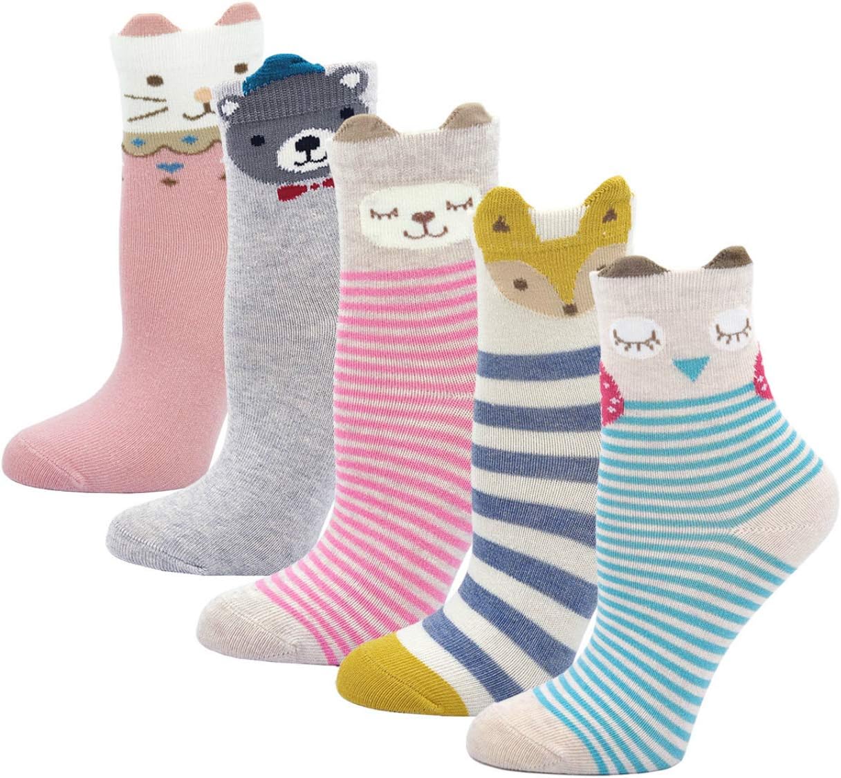 Detalle de PUTUO Cotone Calzini per Bambina 5 Paia