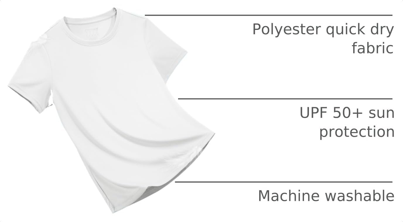 Detalle de TACVASEN Women’s Short Sleeve Workout Shirts with UPF 50+ Sun Protection