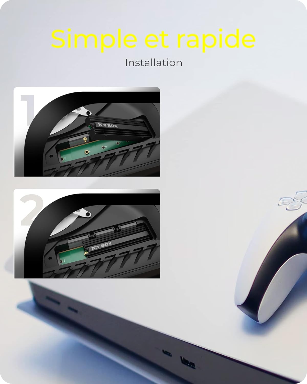 Thumbnail 5 de ICY BOX IB-M2HS-PS5 : dissipateur thermique M.2 pour SSD 2280, conçu pour PlayStation 5