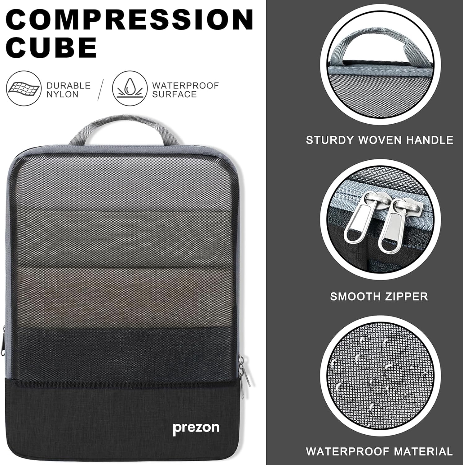 Detalle 2 de Prezon Compression Packing Cubes 6‑Piece Set