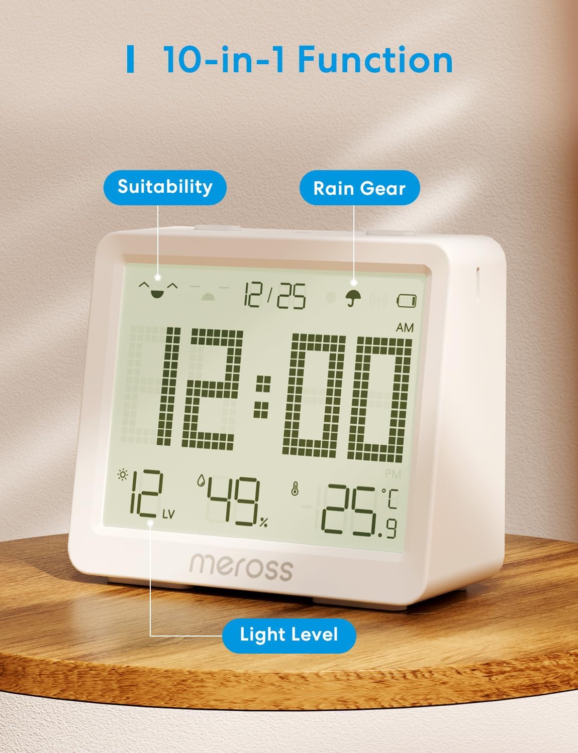 Detalle 2 de Meross Igrometro Termometro WiFi per ambiente con display