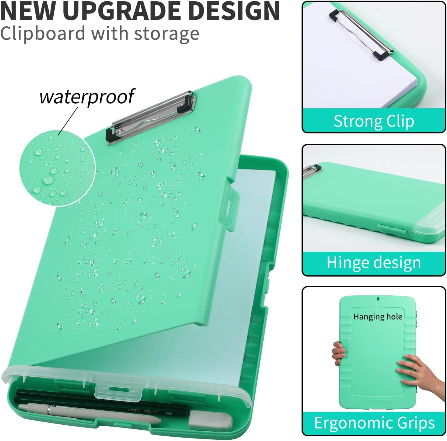 Thumbnail 2 de DMFLY Clipboard with Storage (A4) with Pen Holder and Low-Profile Metal Clip