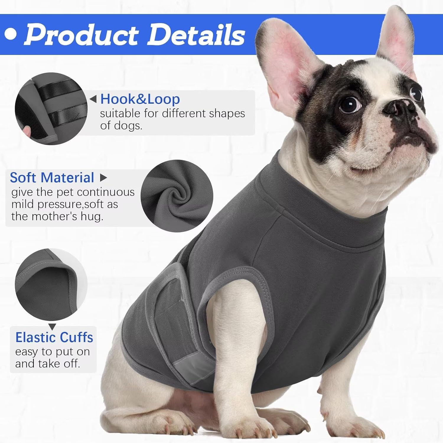 Detalle de IECOii Beruhigungsshirt für Hunde XL