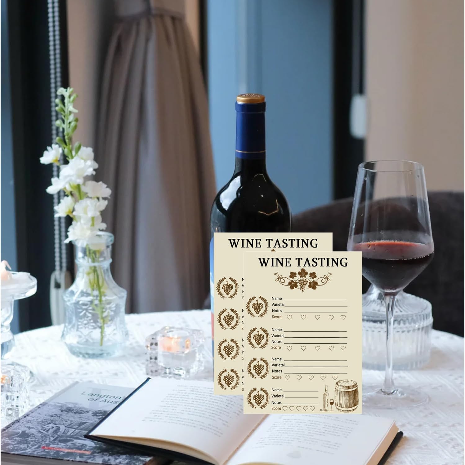 Detalle 2 de Wine tasting scorecards, 4 × 6 inches