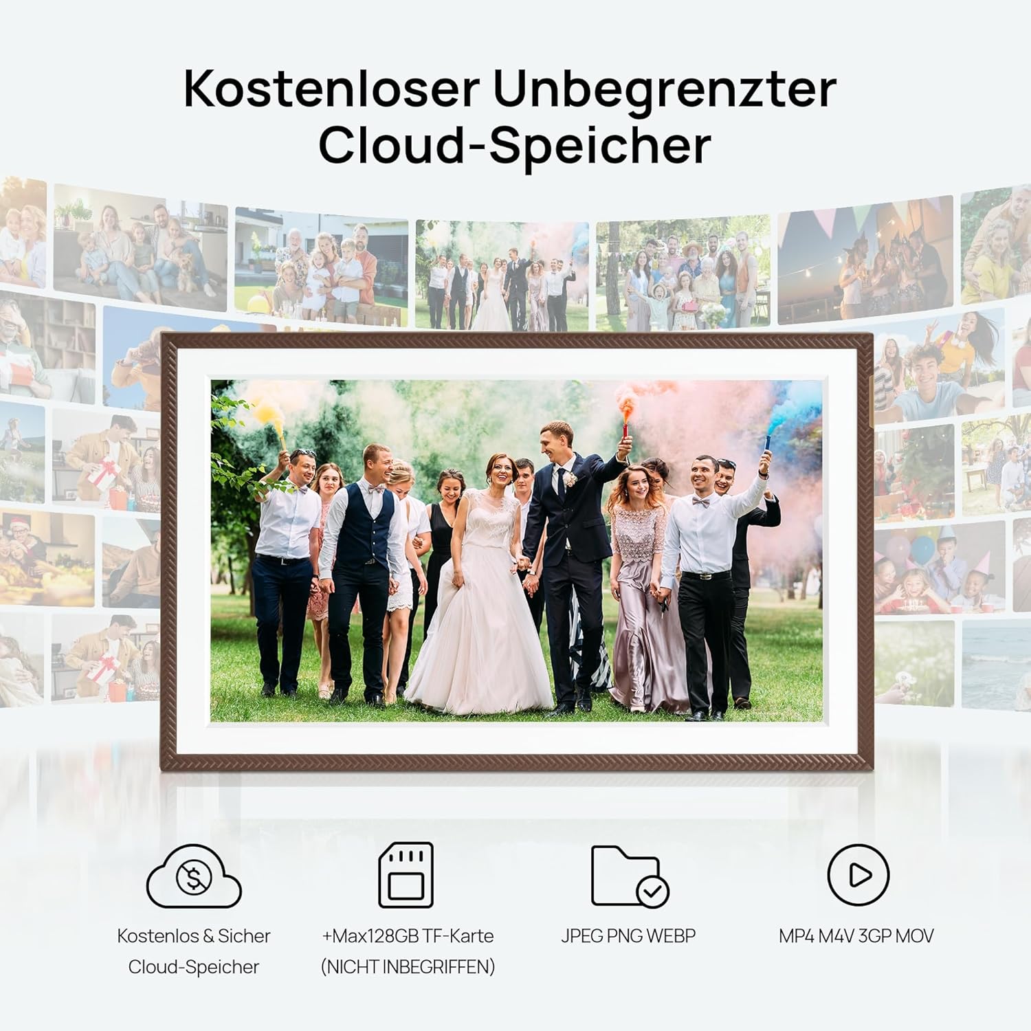 Thumbnail 4 de ARZOPA D15 digitaler Bilderrahmen 15,6" Touchscreen