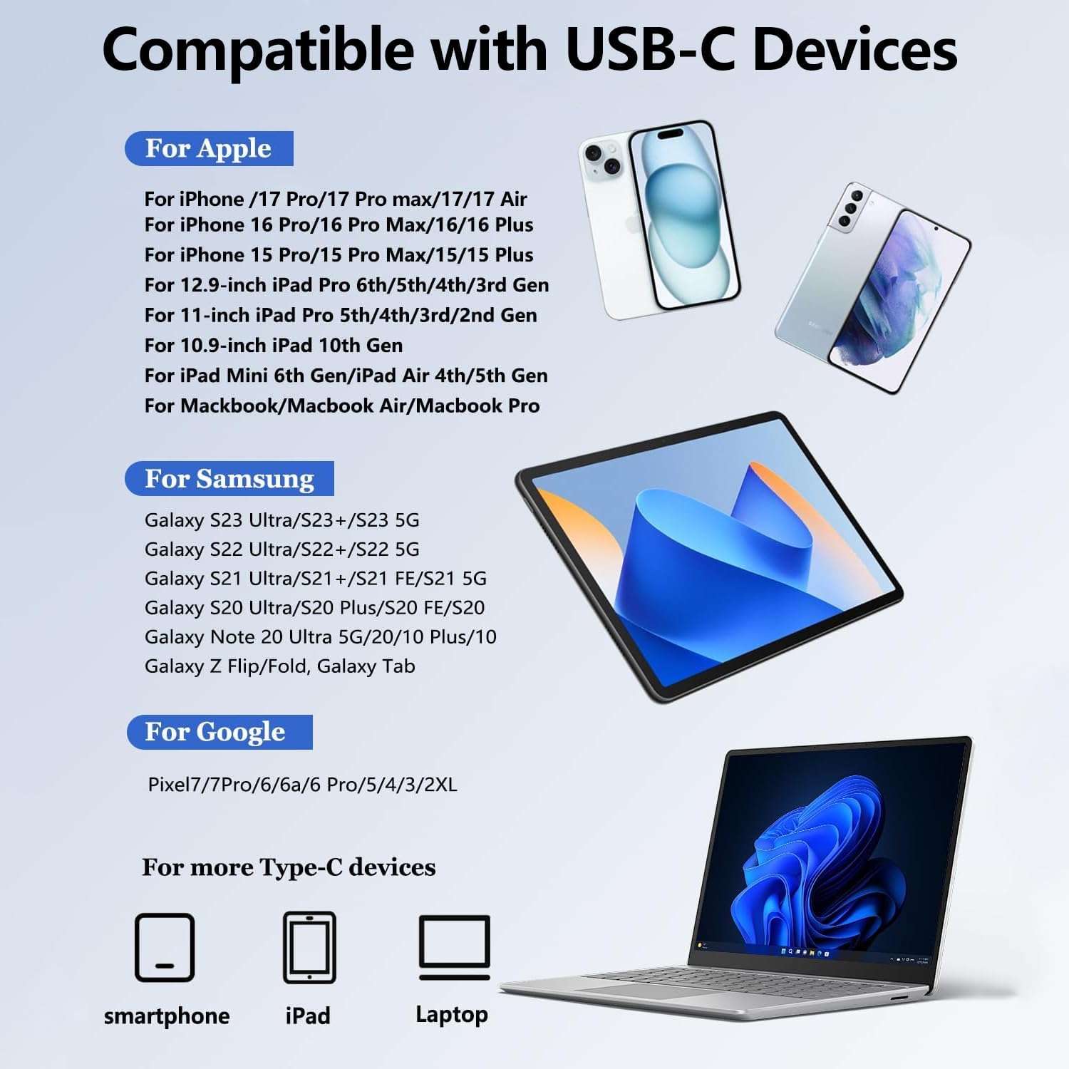 Thumbnail 5 de 2 Packs USB C Headphones with Mic for iPhone