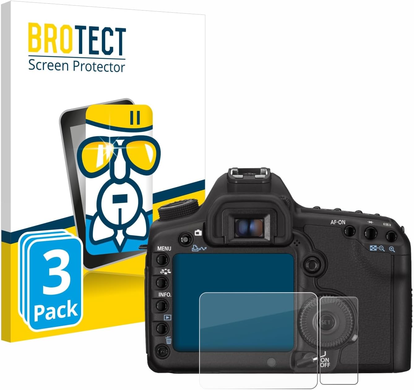 Detalle de brotect Pellicola Protettiva Vetro per Canon EOS 5D Mark II – 3 Pezzi, 9H, AirGlass